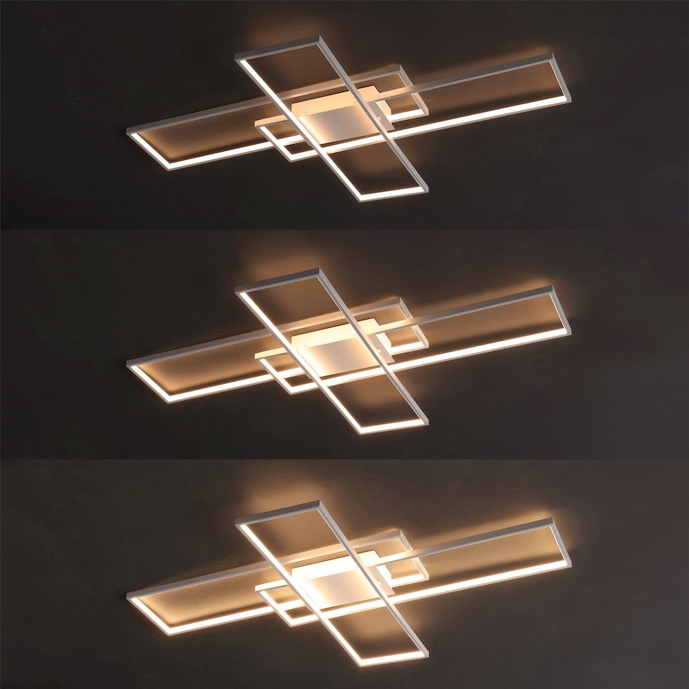 Minimalist Metal Adjustable Dimmable Geometric Integrated LED Flush Mount