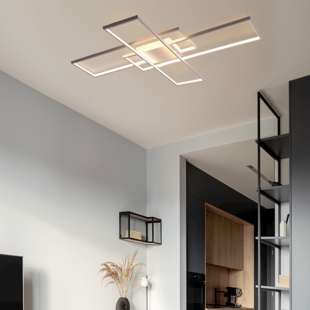 Minimalist Metal Adjustable Dimmable Geometric Integrated LED Flush Mount