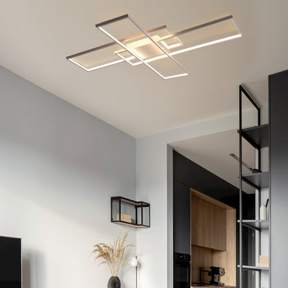 Minimalist Metal Adjustable Dimmable Geometric Integrated LED Flush Mount