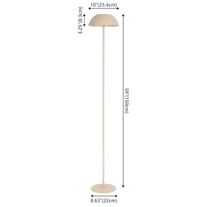 Laurel Mushroom Metal Adjustable Rechargeable Touch Dimmable LED Floor Lamp