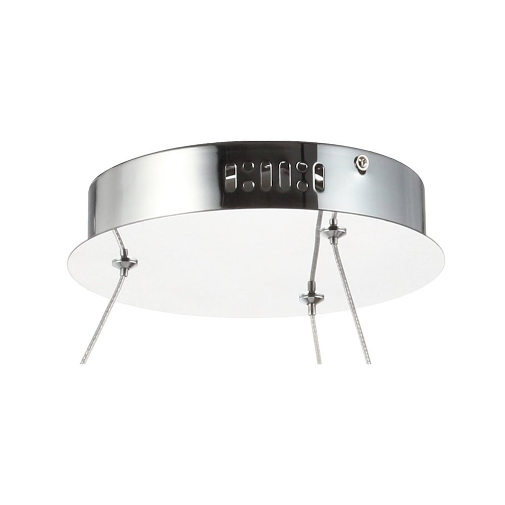 Benton Round Integrated Led Crystal/Metal Pendant