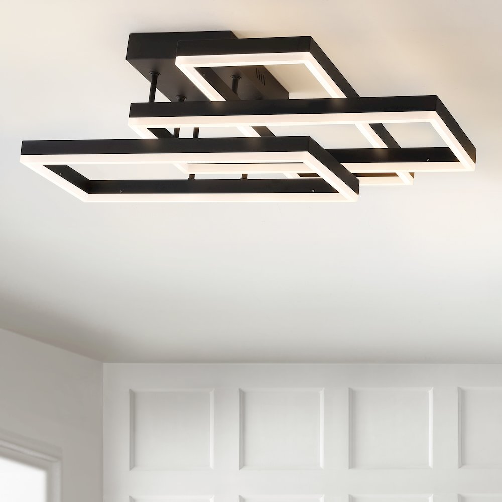 Turing Geometric Integrated Led Metal Flush Mount