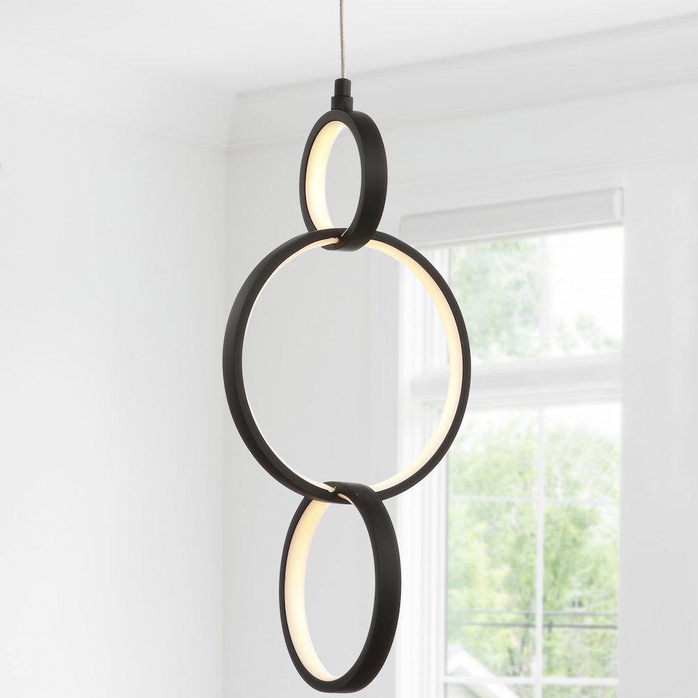 Loop Adjustable Integrated Led Metal Ring Pendant