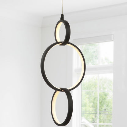 Loop Adjustable Integrated Led Metal Ring Pendant