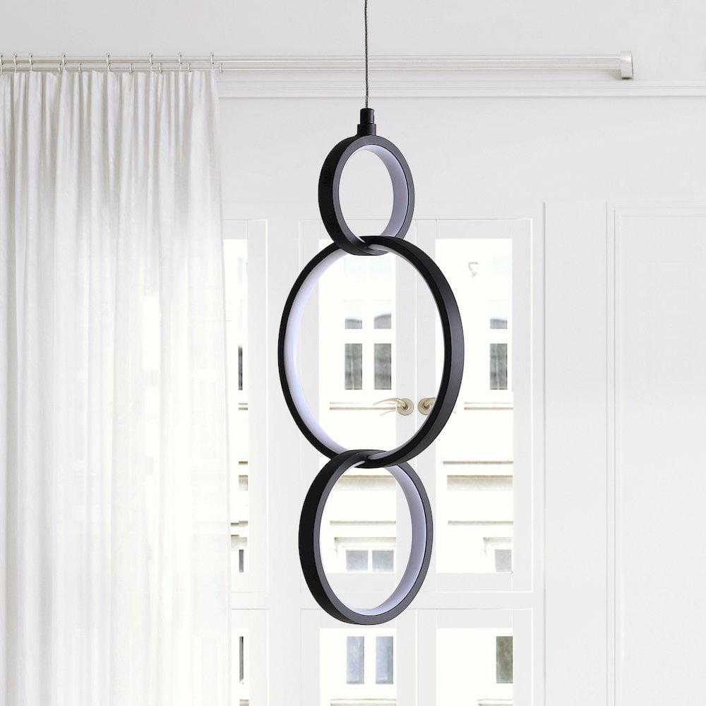 Loop Adjustable Integrated Led Metal Ring Pendant