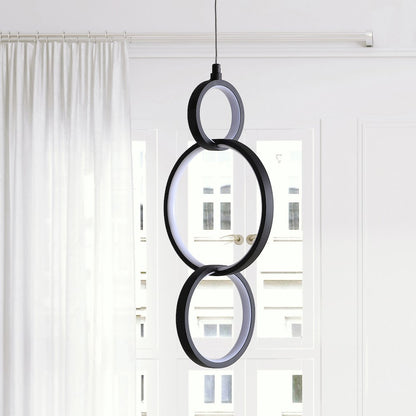 Loop Adjustable Integrated Led Metal Ring Pendant