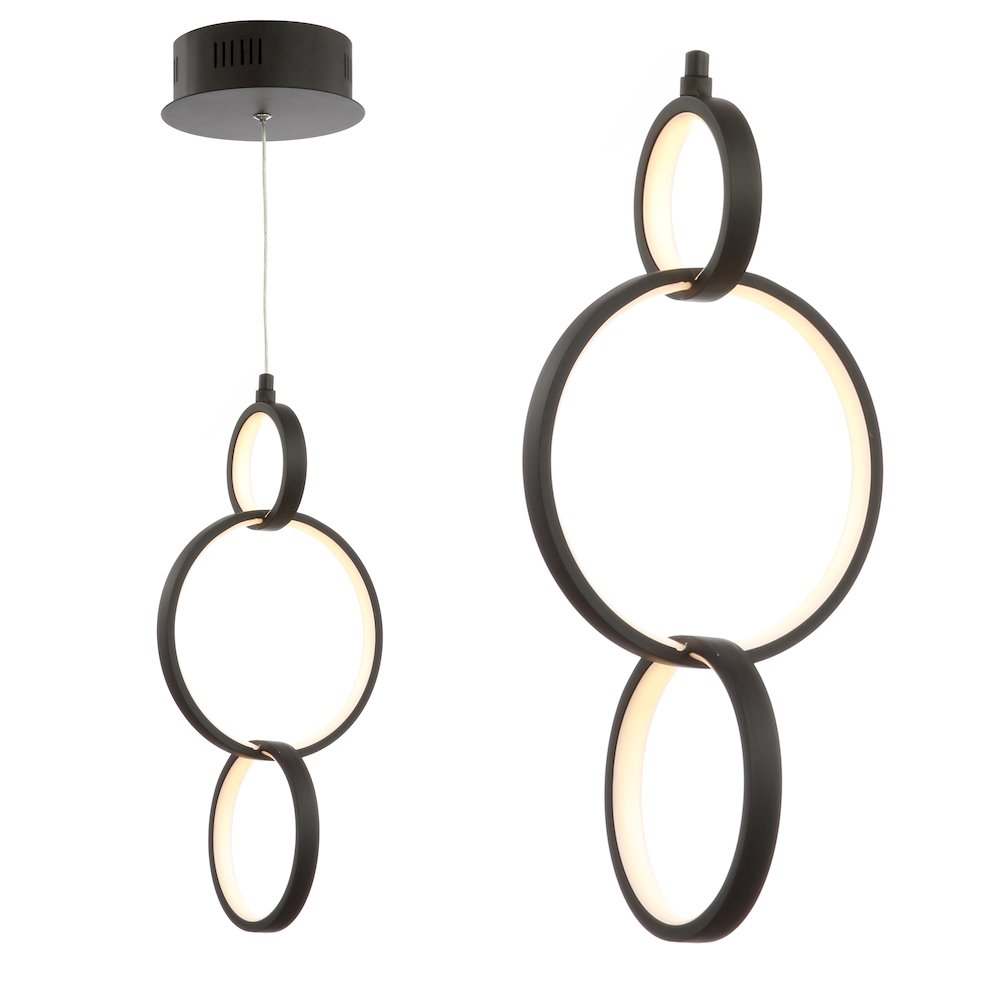 Loop Adjustable Integrated Led Metal Ring Pendant