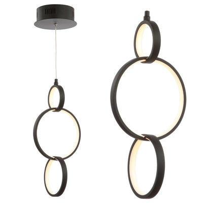 Loop Adjustable Integrated Led Metal Ring Pendant