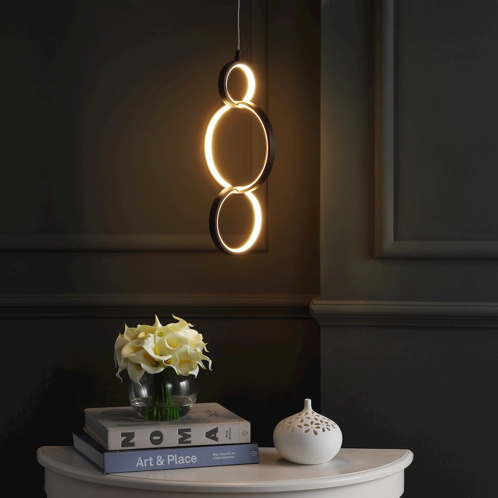 Loop Adjustable Integrated Led Metal Ring Pendant