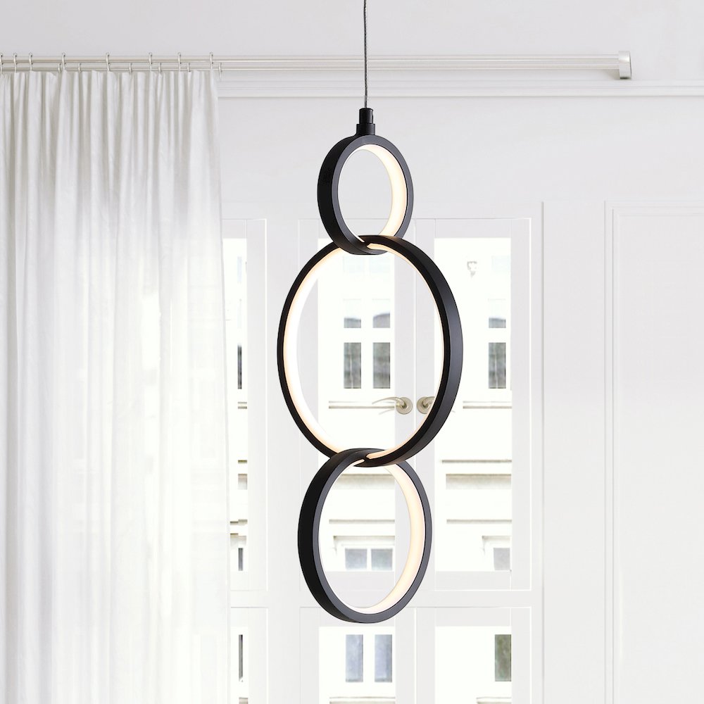 Loop Adjustable Integrated Led Metal Ring Pendant
