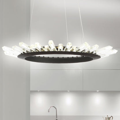 Elsa Adjustable Integrated Led Modern Crystal Pendant