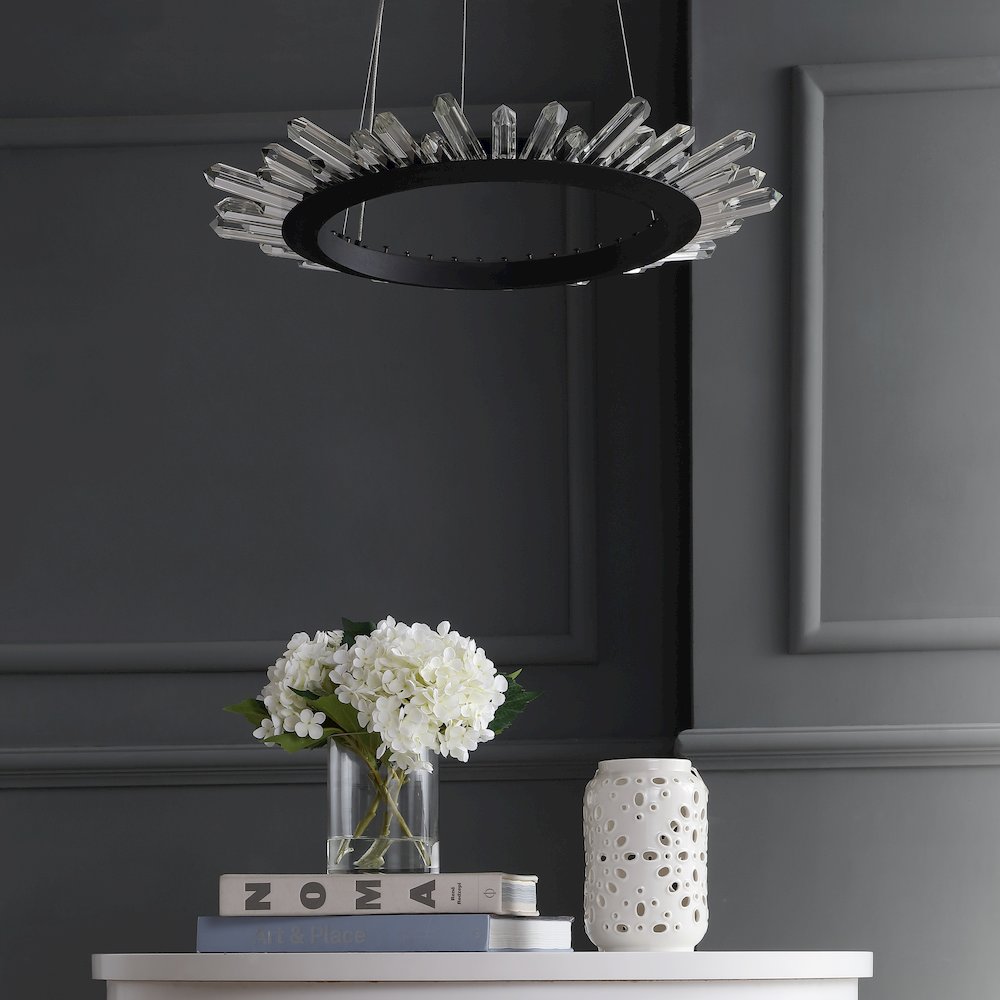 Elsa Adjustable Integrated Led Modern Crystal Pendant