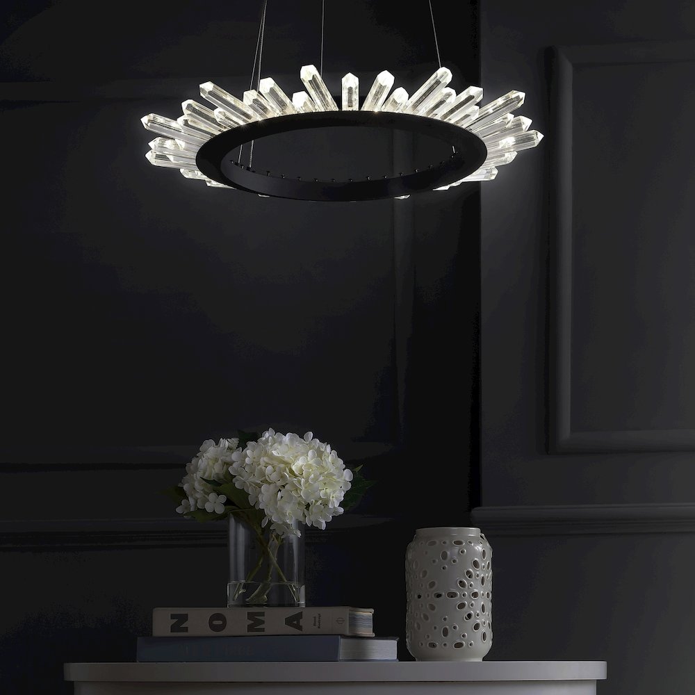 Elsa Adjustable Integrated Led Modern Crystal Pendant