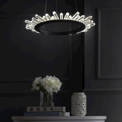 Elsa Adjustable Integrated Led Modern Crystal Pendant