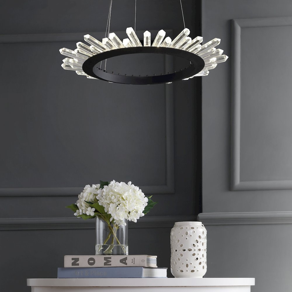 Elsa Adjustable Integrated Led Modern Crystal Pendant