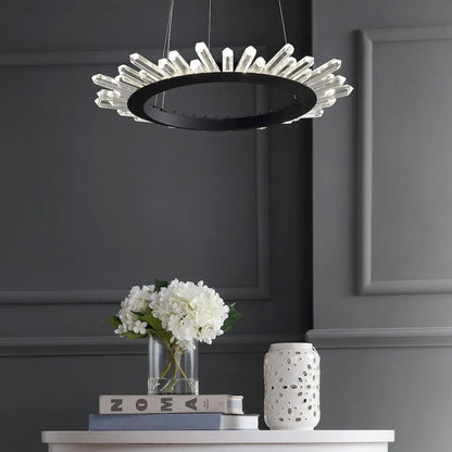 Elsa Adjustable Integrated Led Modern Crystal Pendant