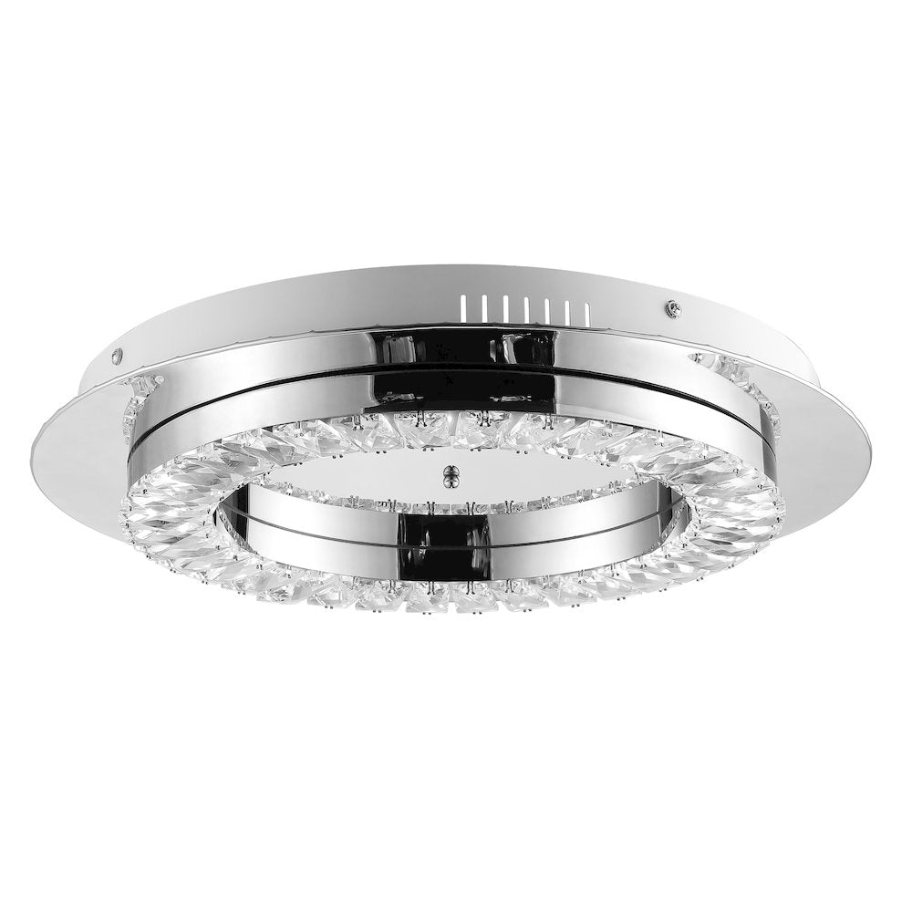 Cristal Integrated Ironcrystal Glam Led Flush Mount