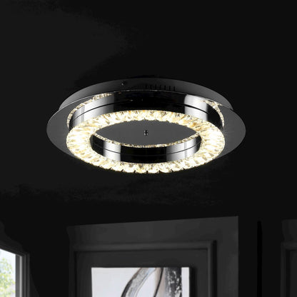 Cristal Integrated Ironcrystal Glam Led Flush Mount