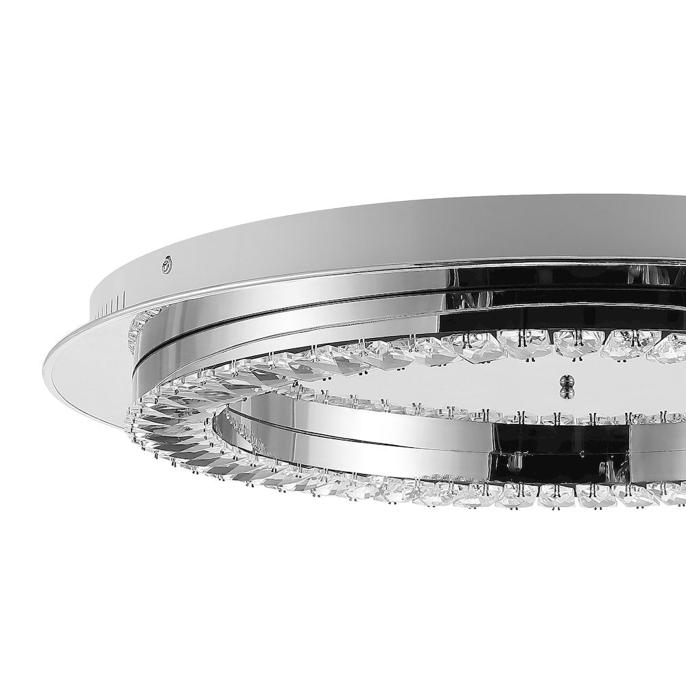 Cristal Integrated Ironcrystal Glam Led Flush Mount