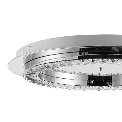 Cristal Integrated Ironcrystal Glam Led Flush Mount