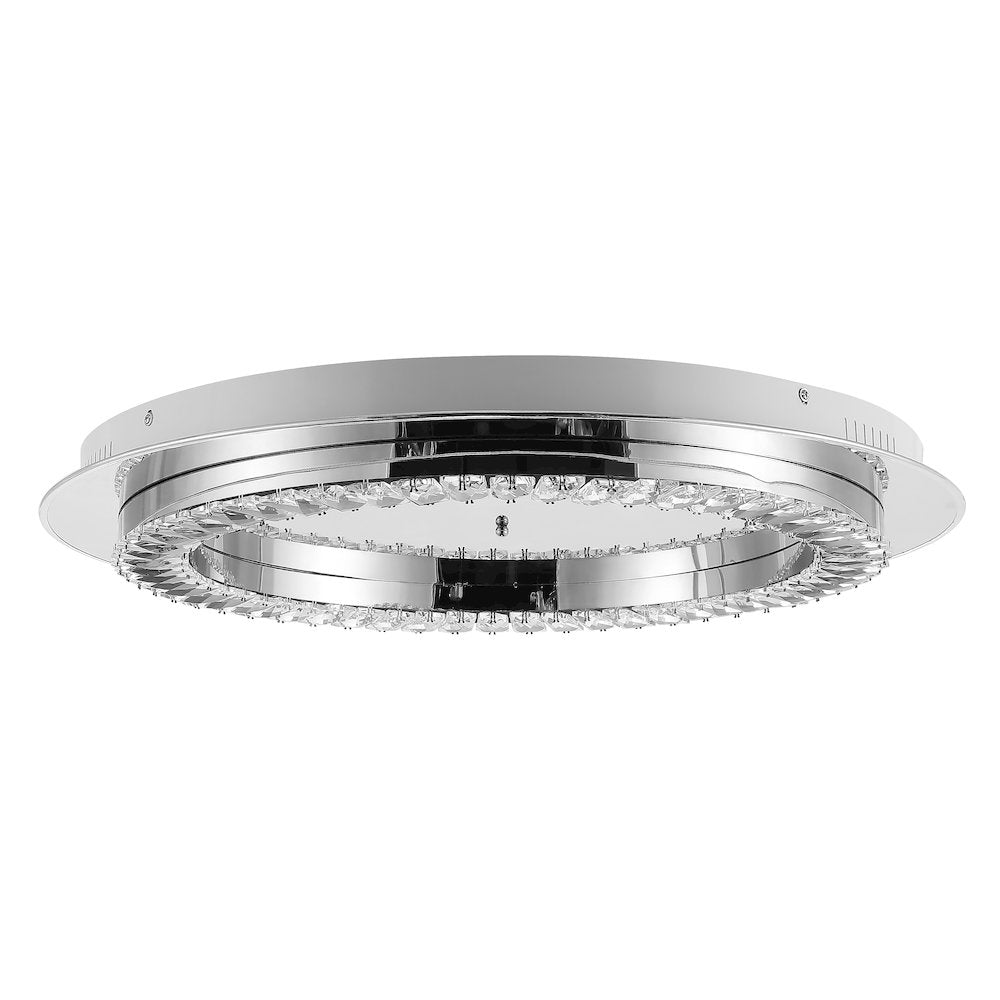 Cristal Integrated Ironcrystal Glam Led Flush Mount