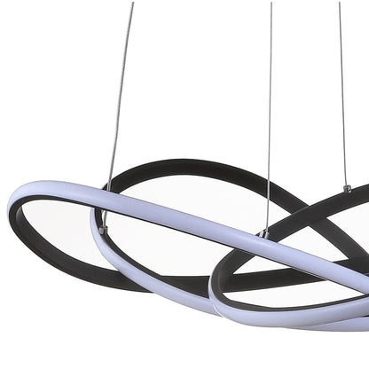 Alexia Abstract Integrated Led Metal Adjustable Pendant