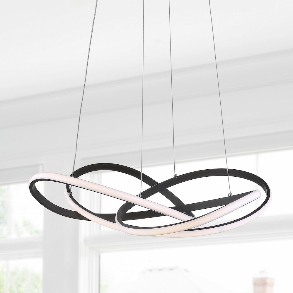 Alexia Abstract Integrated Led Metal Adjustable Pendant