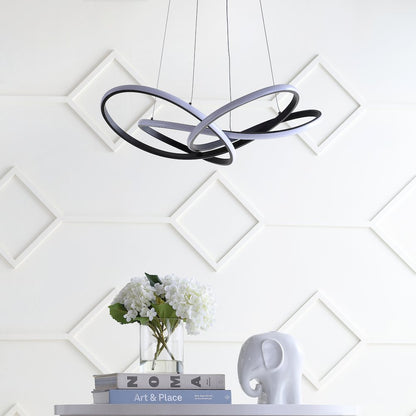 Alexia Abstract Integrated Led Metal Adjustable Pendant