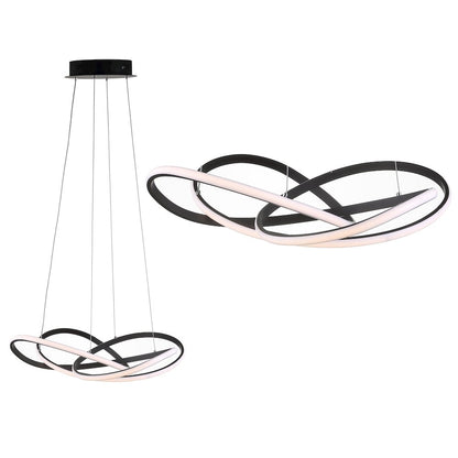 Alexia Abstract Integrated Led Metal Adjustable Pendant