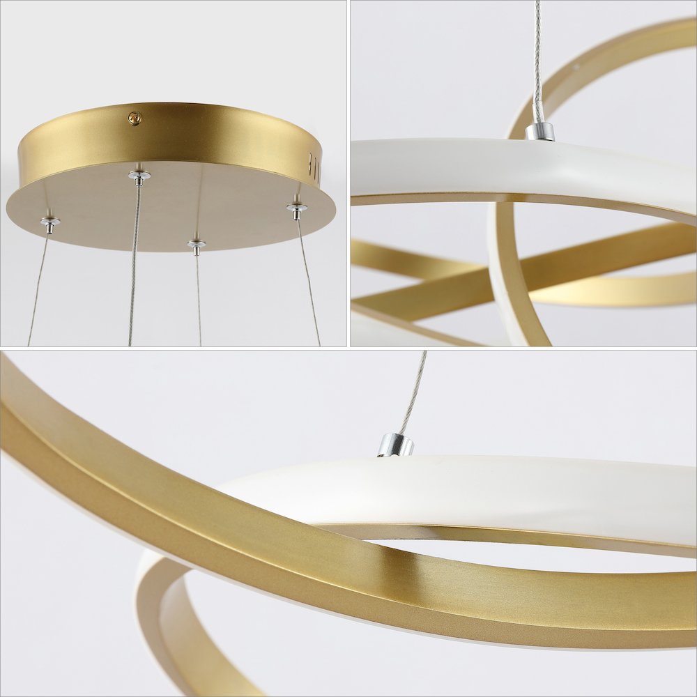 Alexia Abstract Integrated Led Metal Adjustable Pendant