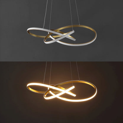 Alexia Abstract Integrated Led Metal Adjustable Pendant