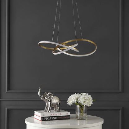 Alexia Abstract Integrated Led Metal Adjustable Pendant