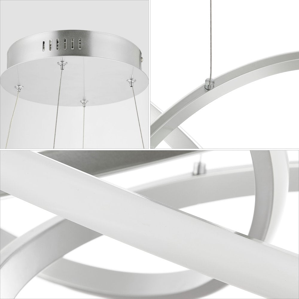 Alexia Abstract Integrated Led Metal Adjustable Pendant