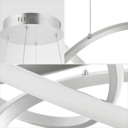 Alexia Abstract Integrated Led Metal Adjustable Pendant