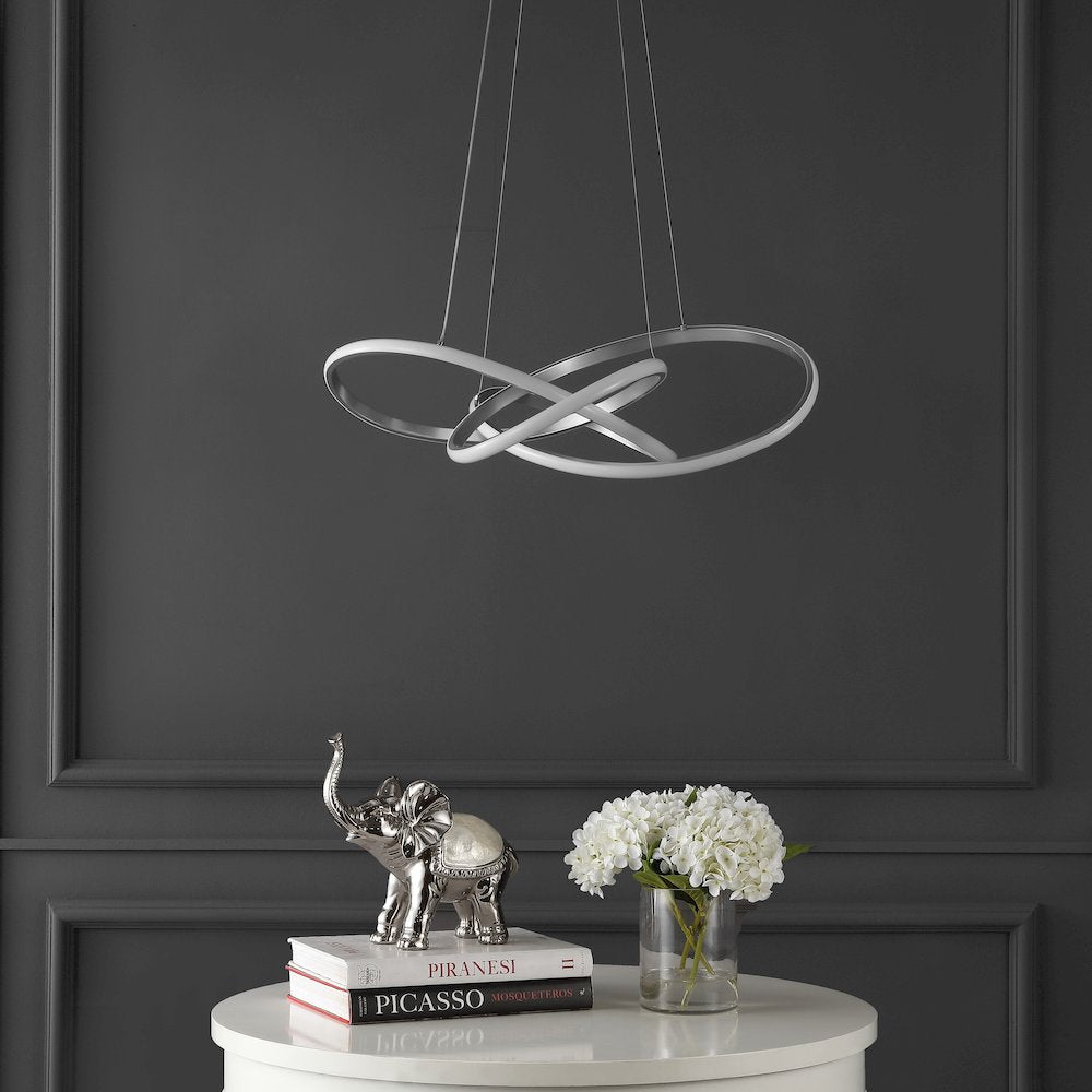 Alexia Abstract Integrated Led Metal Adjustable Pendant