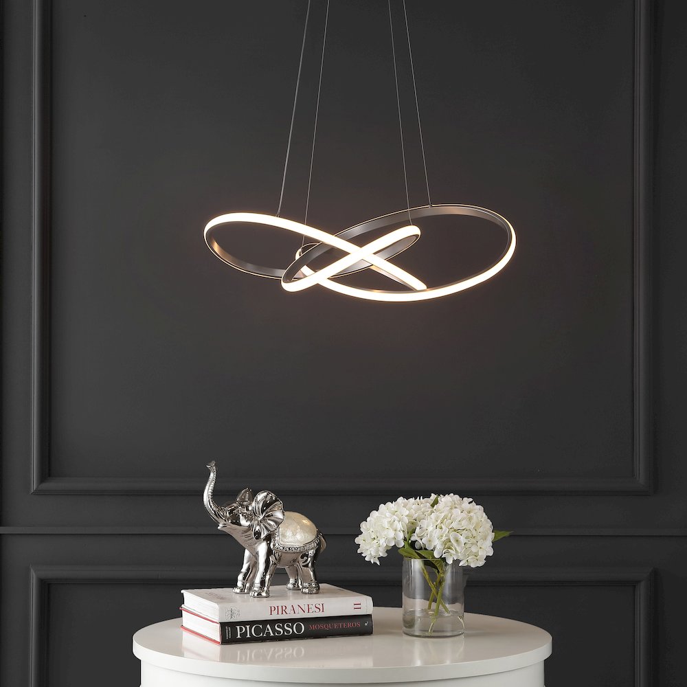 Alexia Abstract Integrated Led Metal Adjustable Pendant