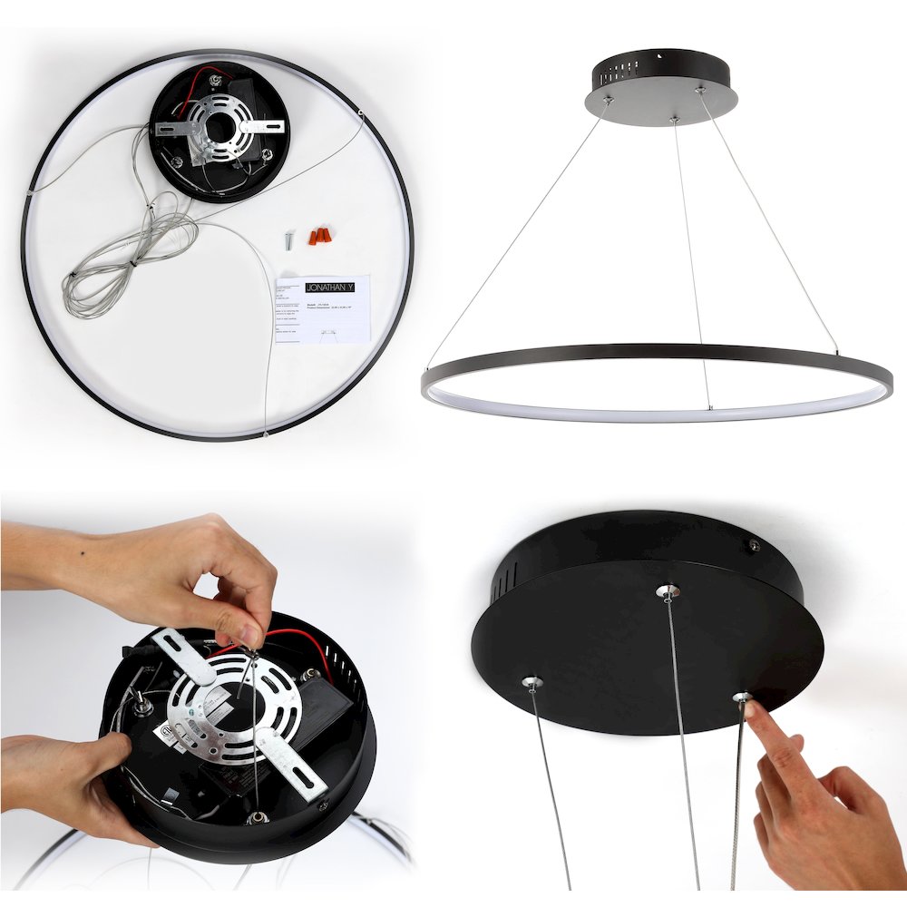 Brice Modern Contemporary Iron Integrated LED Pendant