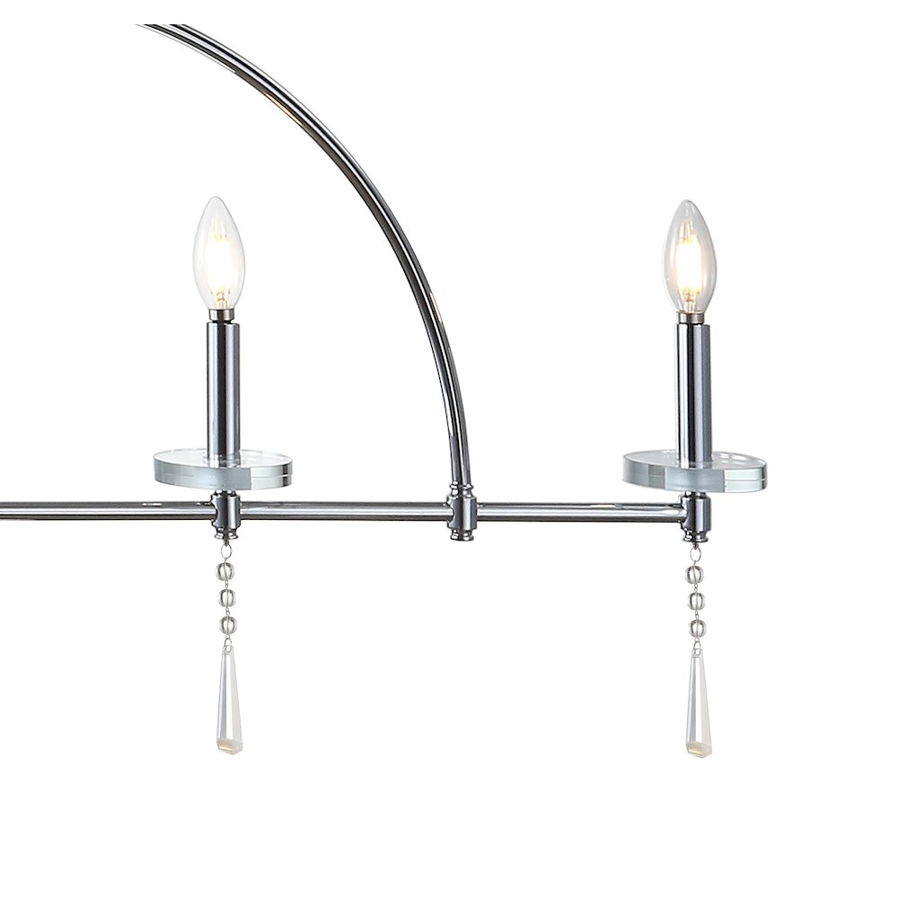 Doris Linear Metal/Crystal Led Pendant