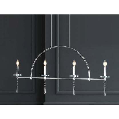 Doris Linear Metal/Crystal Led Pendant