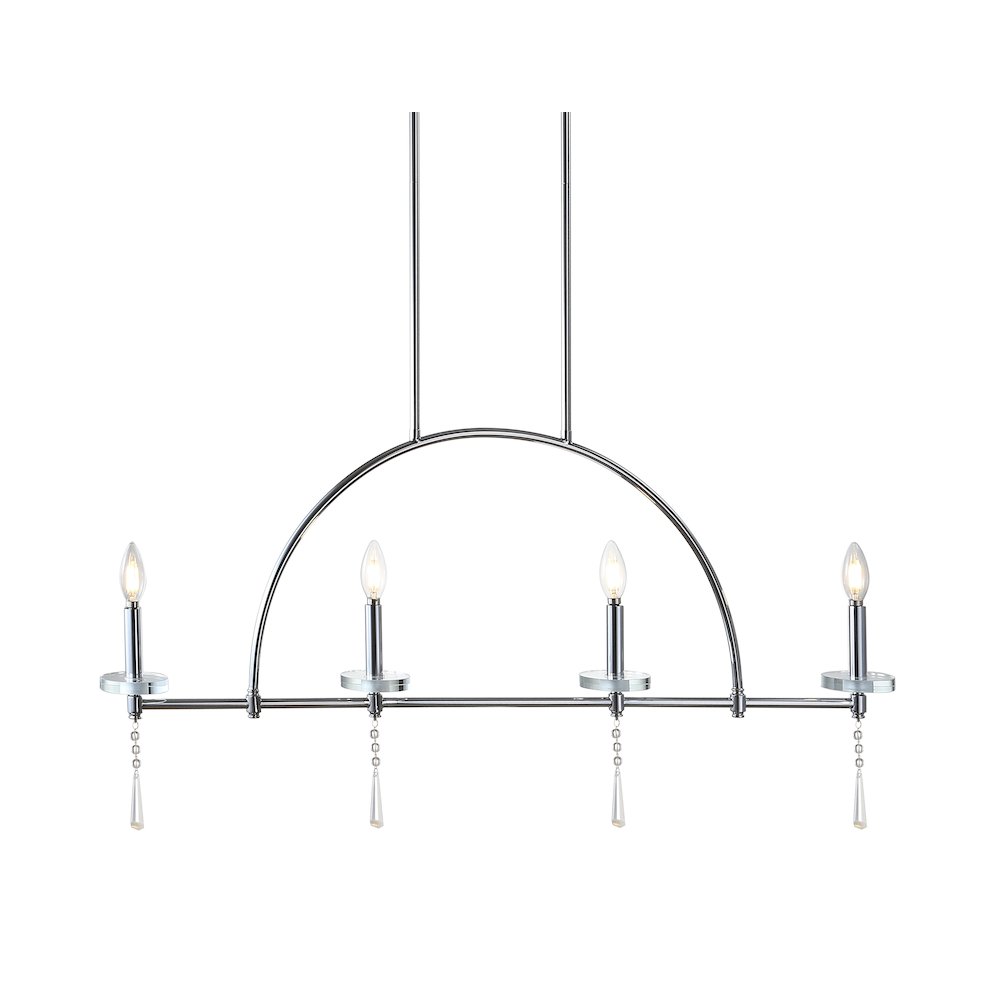 Doris Linear Metal/Crystal Led Pendant