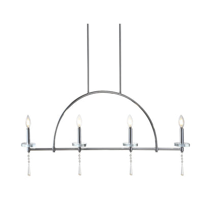 Doris Linear Metal/Crystal Led Pendant