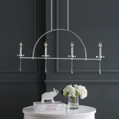 Doris Linear Metal/Crystal Led Pendant