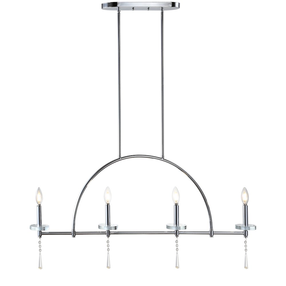 Doris Linear Metal/Crystal Led Pendant