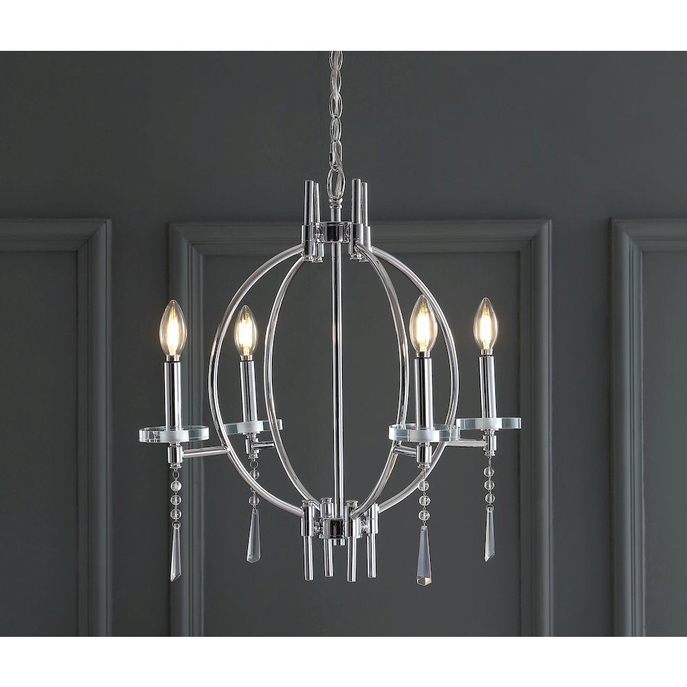 Laura Crystal/Metal Led Chandelier