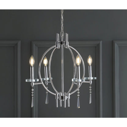 Laura Crystal/Metal Led Chandelier