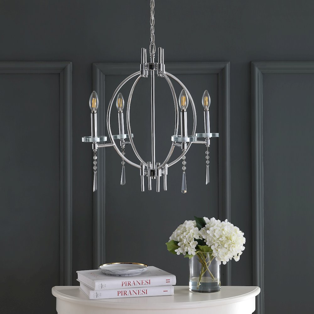 Laura Crystal/Metal Led Chandelier
