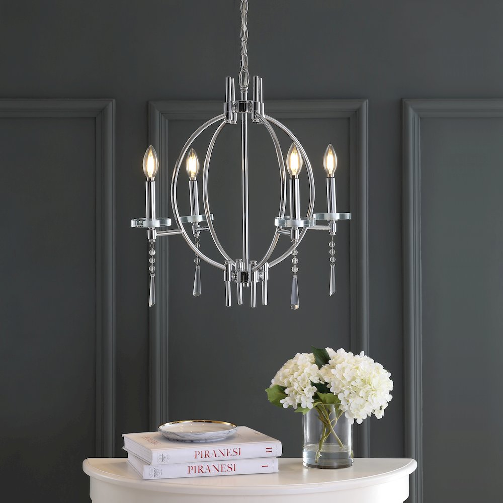 Laura Crystal/Metal Led Chandelier