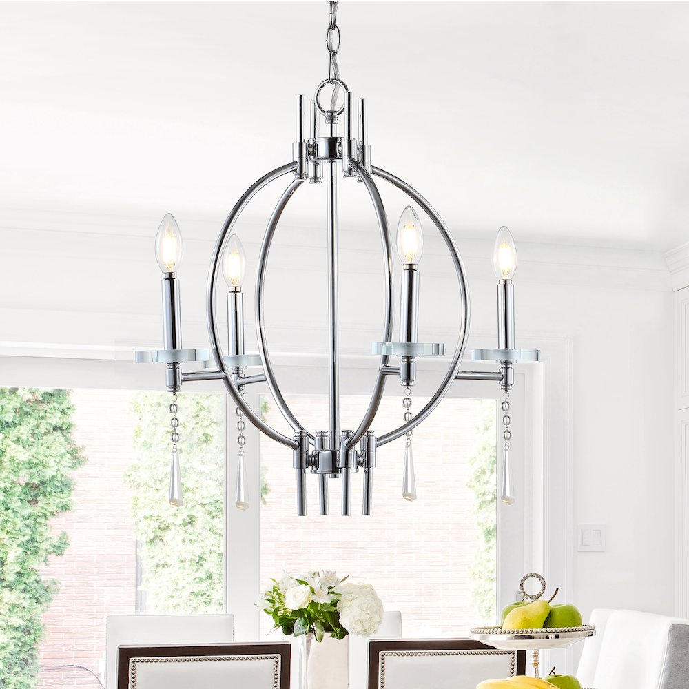 Laura Crystal/Metal Led Chandelier