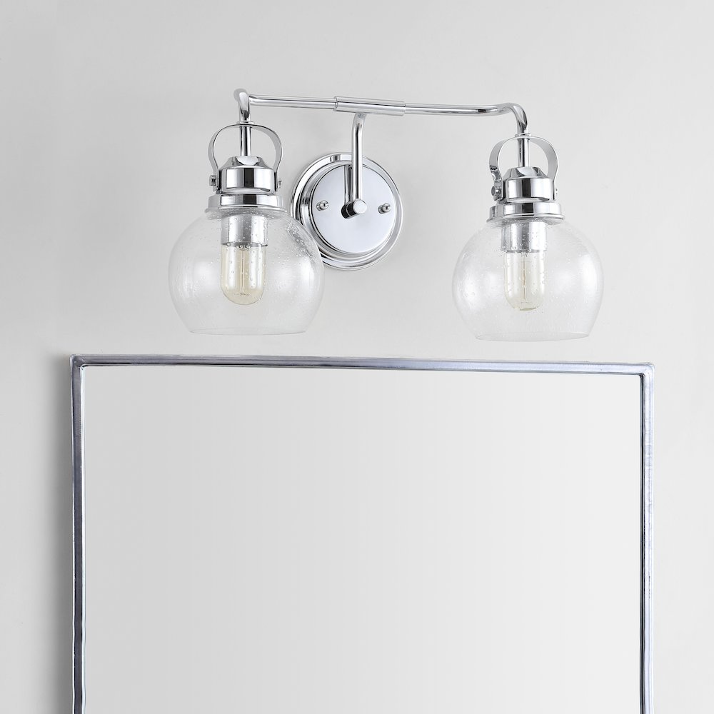 Shirley Metal Bubbled Glass Vanity Light