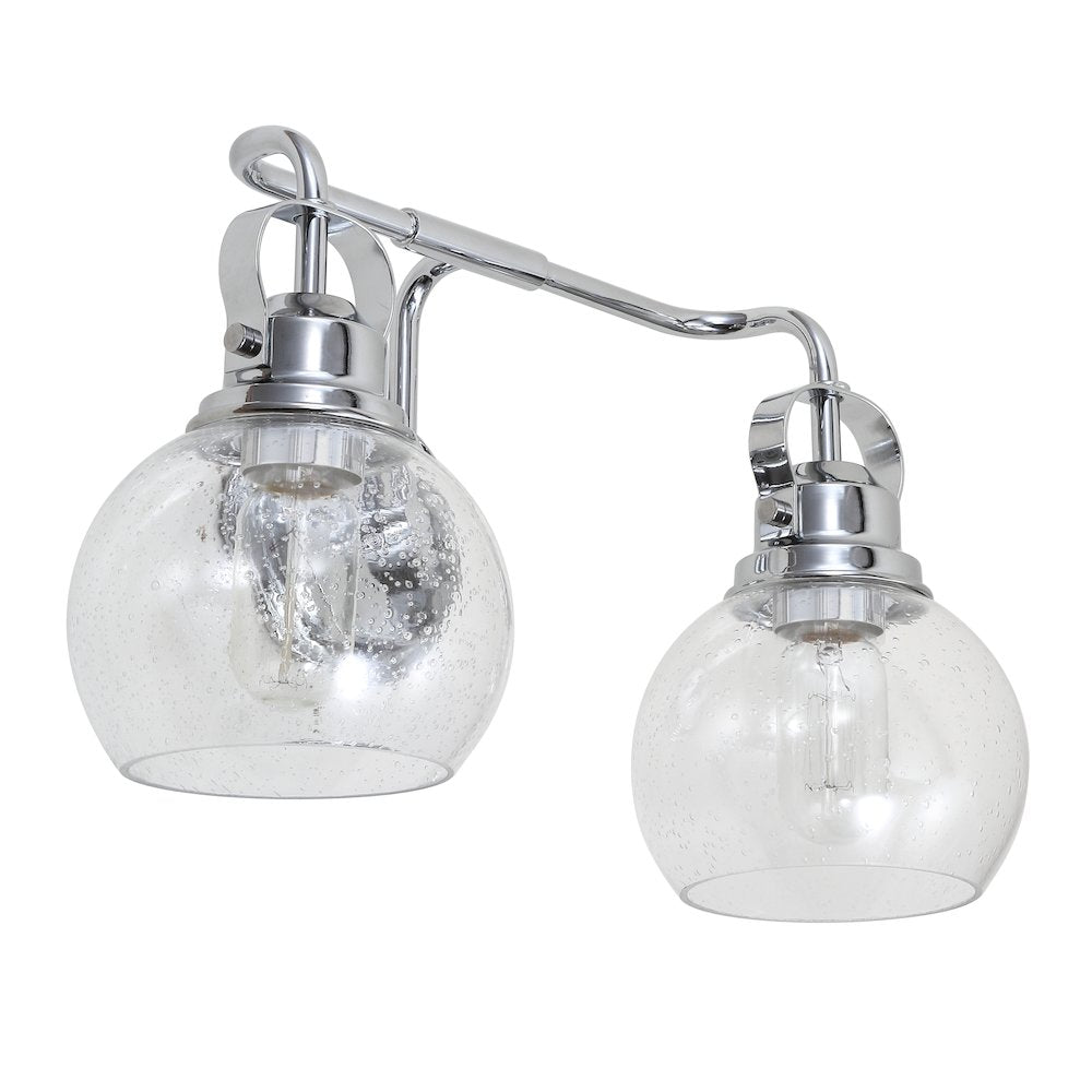 Shirley Metal Bubbled Glass Vanity Light